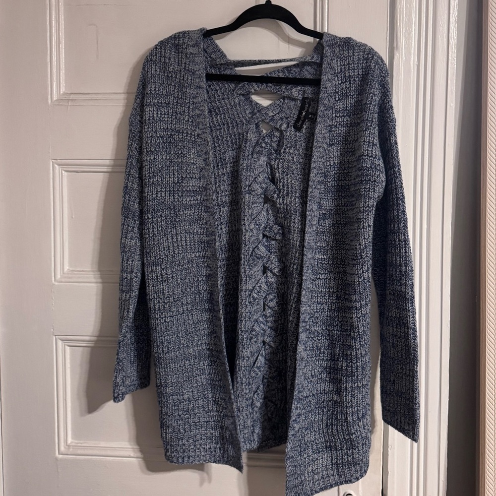 Derek Heart Heathered Blue Women's Cardigan